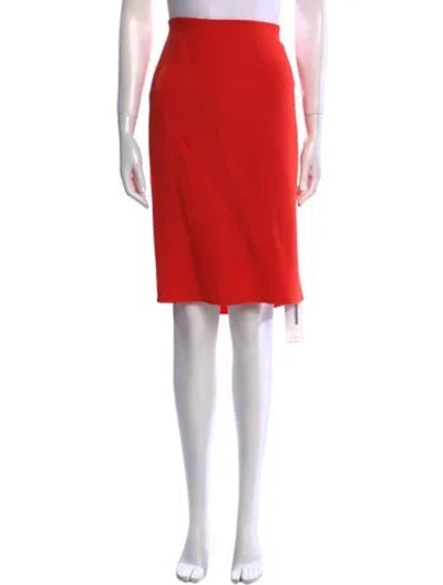 Pre-owned St John Wool Knee-length Skirt In Orange