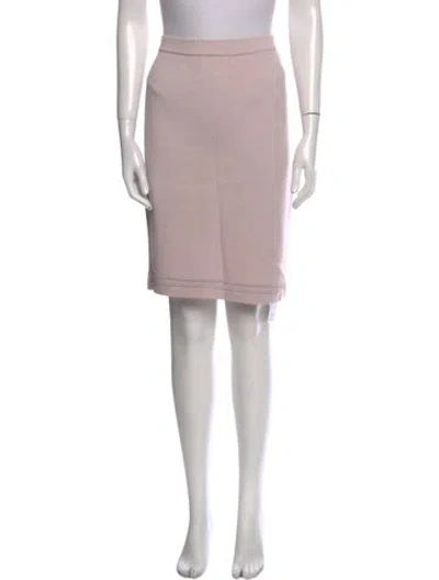 Pre-owned St John Wool Knee-length Skirt In Pink