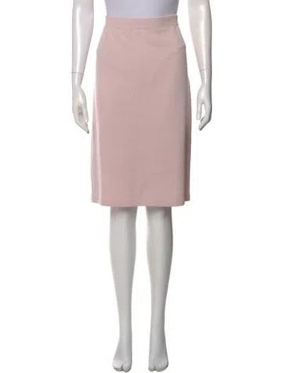 Pre-owned St John Wool Knee-length Skirt In Pink