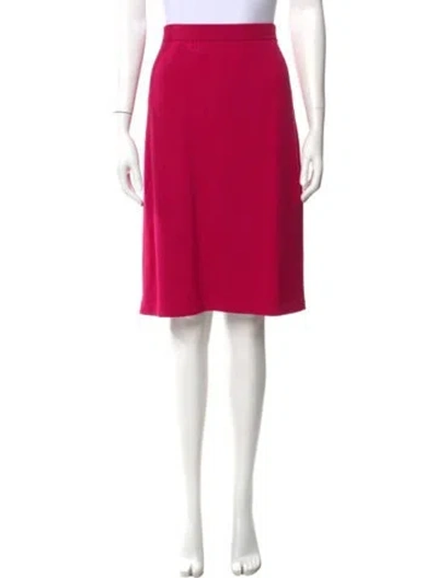 Pre-owned St John Wool Knee-length Skirt In Pink