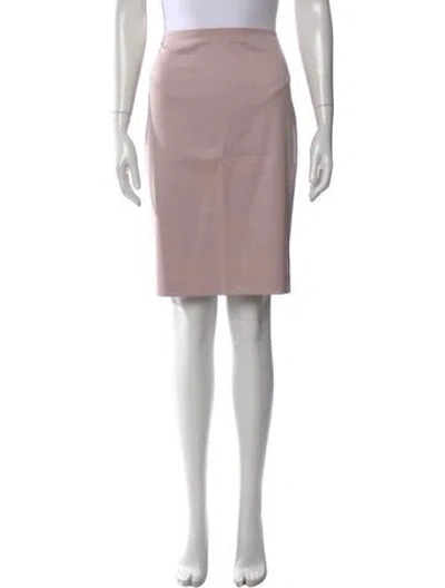 Pre-owned St John Wool Knee-length Skirt In Pink