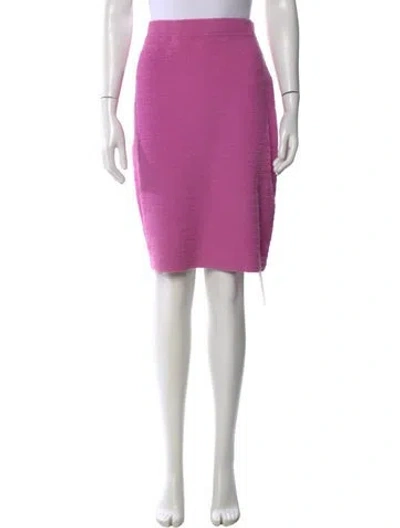 Pre-owned St John Wool Knee-length Skirt In Pink