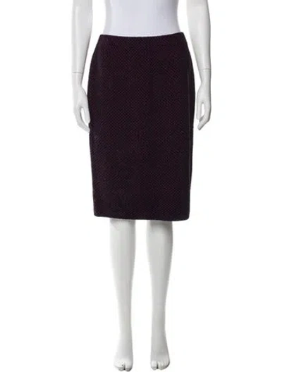 Pre-owned St John Wool Knee-length Skirt In Pink