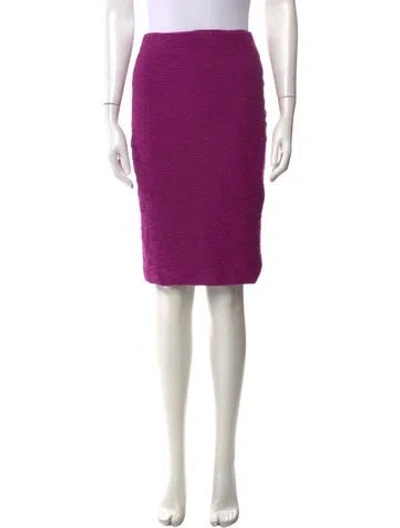 Pre-owned St John Wool Knee-length Skirt In Pink