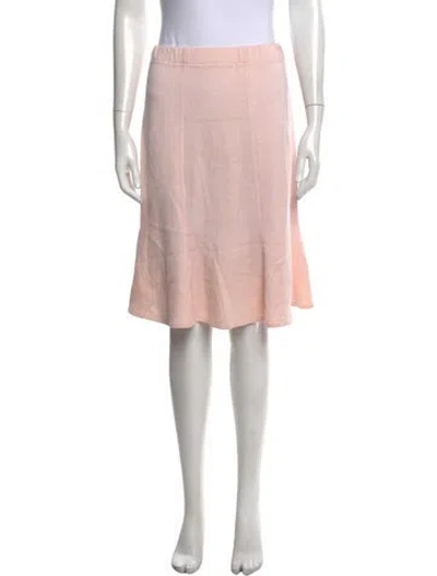 Pre-owned St John Wool Knee-length Skirt In Pink