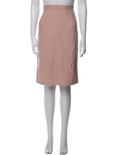 Pre-owned St John Wool Knee-length Skirt In Purple