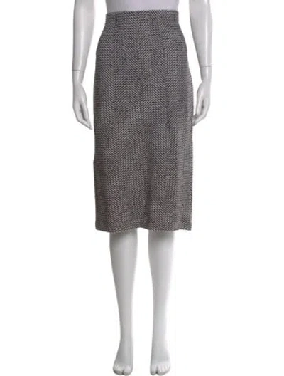 Pre-owned St John Wool Knee-length Skirt In Purple