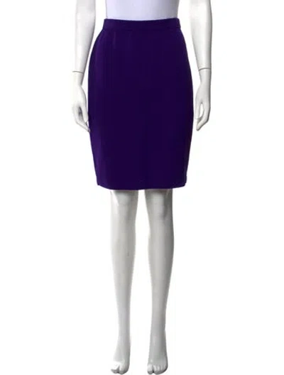 Pre-owned St John Wool Knee-length Skirt In Purple