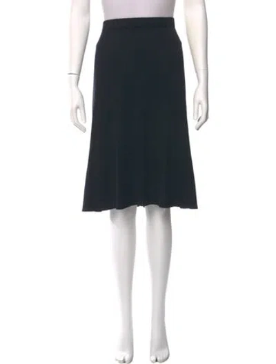 Pre-owned St John Wool Knee-length Skirt W/ Tags In Black