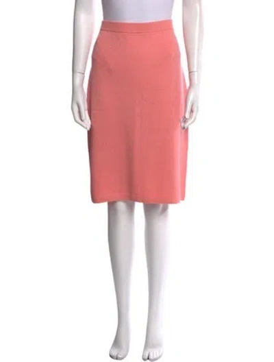 Pre-owned St John Wool Knee-length Skirt W/ Tags In Pink