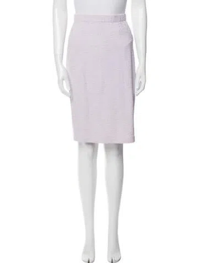 Pre-owned St John Wool Knee-length Skirt W/ Tags In Purple