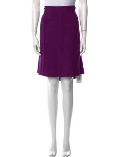 Pre-owned St John Wool Knee-length Skirt W/ Tags In Purple