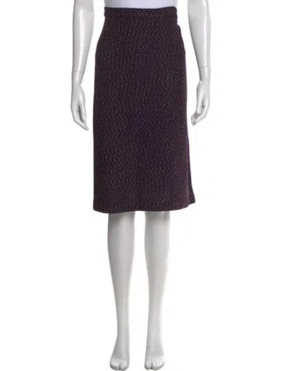 Pre-owned St John Wool Knee-length Skirt W/ Tags In Purple