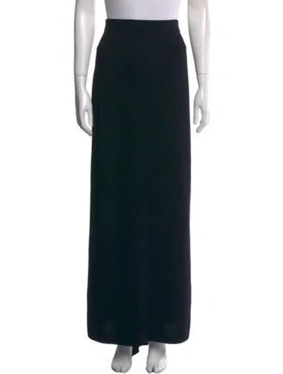 Pre-owned St John Wool Long Skirt In Black
