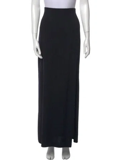 Pre-owned St John Wool Long Skirt In Black