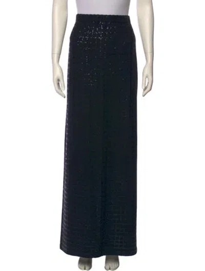 Pre-owned St John Wool Long Skirt In Black