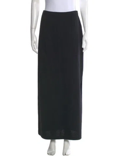 Pre-owned St John Wool Long Skirt In Black