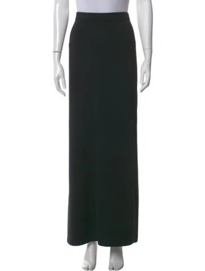 Pre-owned St John Wool Long Skirt In Black