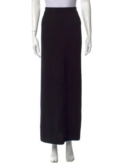 Pre-owned St John Wool Long Skirt In Black