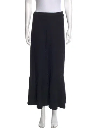 Pre-owned St John Wool Long Skirt In Black