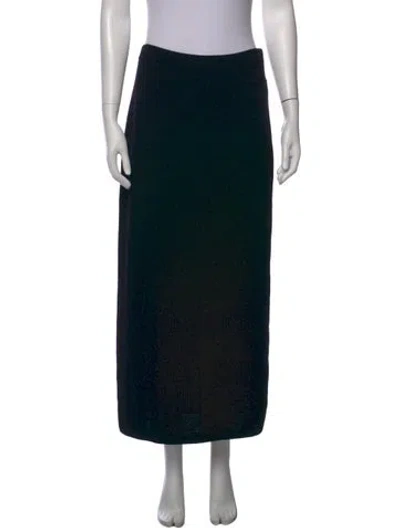 Pre-owned St John Wool Long Skirt In Black