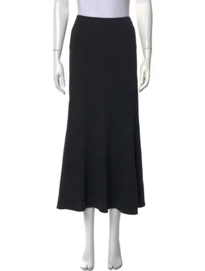 Pre-owned St John Wool Long Skirt In Black