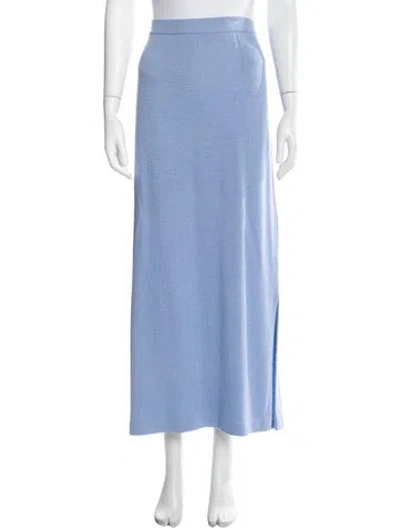 Pre-owned St John Wool Long Skirt In Blue
