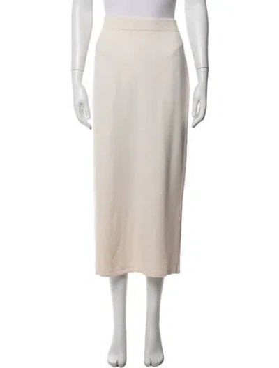 Pre-owned St John Wool Long Skirt In Gray
