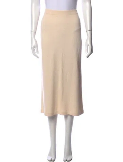 Pre-owned St John Wool Long Skirt In Neutral