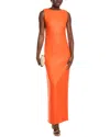 St John St. John Wool Maxi Dress In Orange