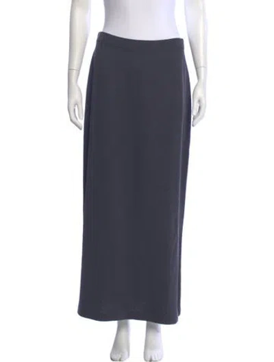 Pre-owned St John Wool Midi Length Skirt In Blue
