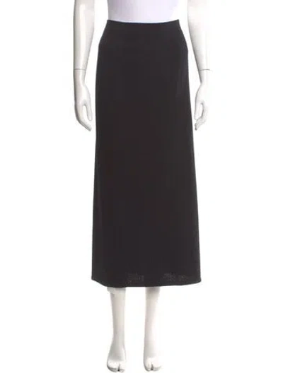 Pre-owned St John Wool Midi Length Skirt In Gray