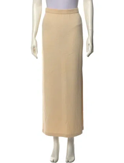 Pre-owned St John Wool Midi Length Skirt In Neutral