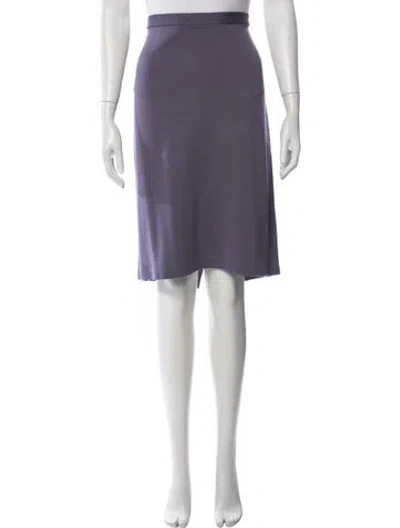 Pre-owned St John Wool Midi Length Skirt W/ Tags In Purple