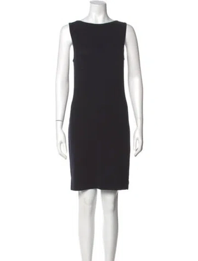Pre-owned St John Wool Mini Dress In Black