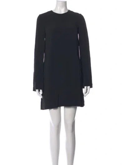 Pre-owned St John Wool Mini Dress In Black