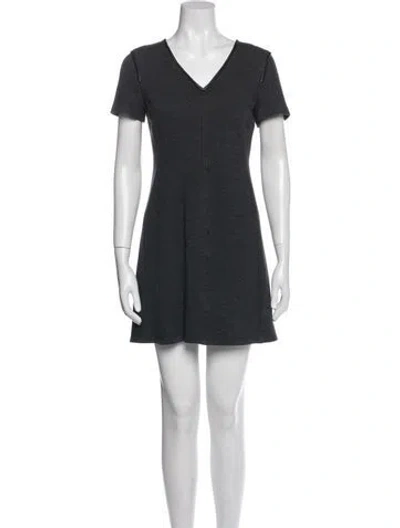 Pre-owned St John Wool Mini Dress In Blue