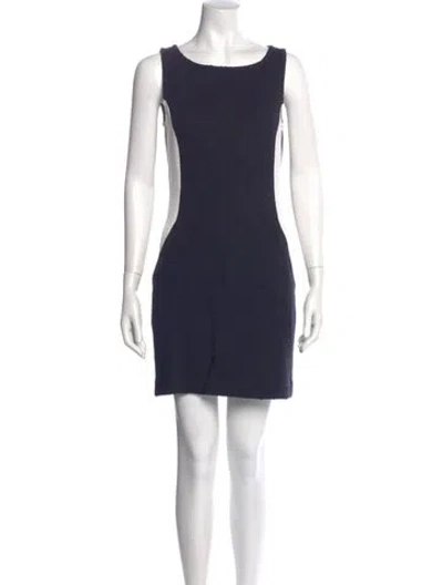 Pre-owned St John Wool Mini Dress In Multi