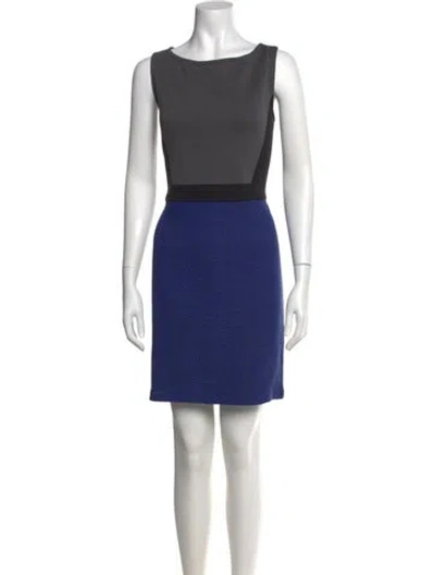 Pre-owned St John Wool Mini Dress In Multi