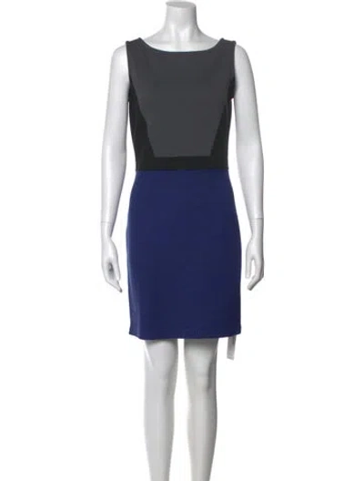 Pre-owned St John Wool Mini Dress In Multi