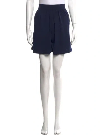Pre-owned St John Wool Mini Shorts In Blue