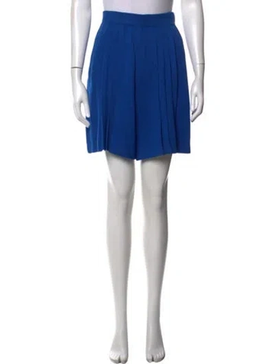 Pre-owned St John Wool Mini Shorts In Blue