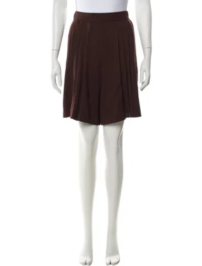 Pre-owned St John Wool Mini Shorts In Brown