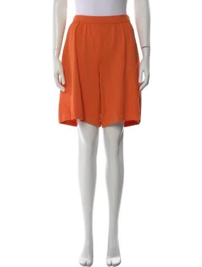 Pre-owned St John Wool Mini Shorts In Orange
