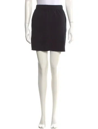 Pre-owned St John Wool Mini Skirt In Black
