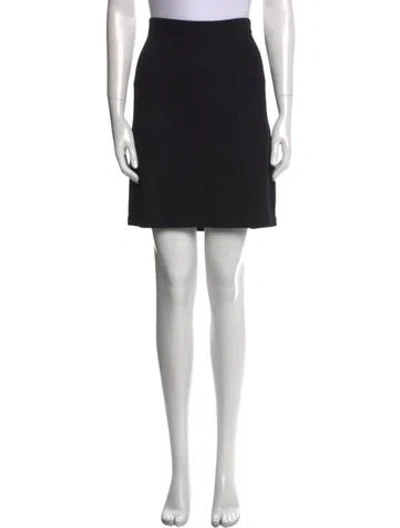 Pre-owned St John Wool Mini Skirt In Black