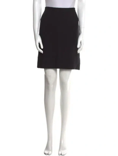 Pre-owned St John Wool Mini Skirt In Black