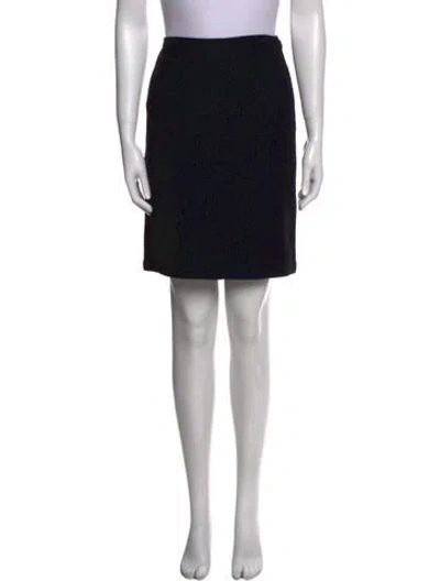 Pre-owned St John Wool Mini Skirt In Black
