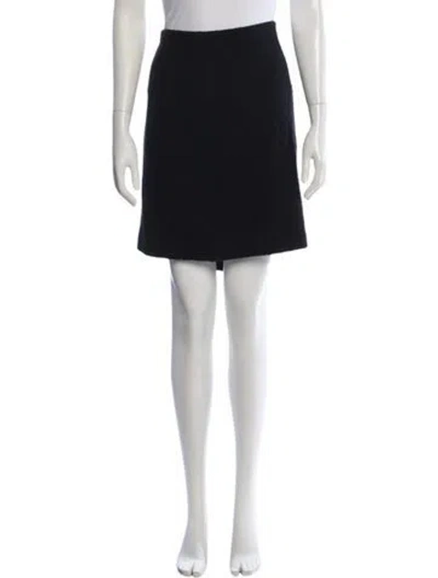 Pre-owned St John Wool Mini Skirt In Black