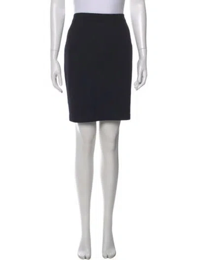Pre-owned St John Wool Mini Skirt In Black